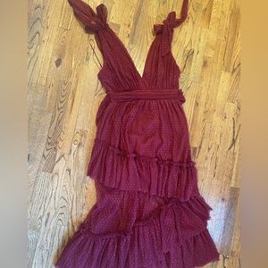 Vici dress maroon
